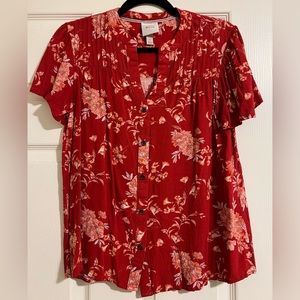 KNOX ROSE Floral Blouse